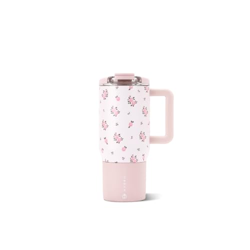 HydroJug Coffee Traveler 20oz Ceramic-Lined Mug with Handle, Wildrose - color: Wildrose