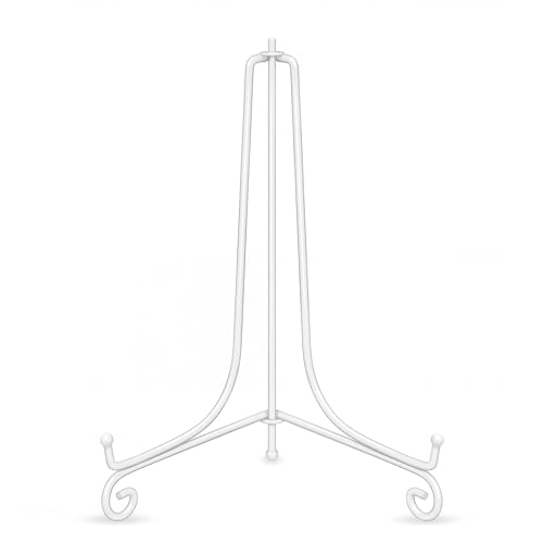 Artliving (2 pack 12" Iron Large Plate Stand, White Iron Easel Picture Frame Display Photo Holder Stand, Displays Picture Frames, Cookbooks, Decorative Plates, Tablets and Art - size: 12 inch(2 pack)