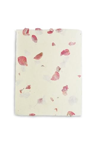 Handmade Lokta Deckle-Edge Printer Paper 8.5x11 (25 Sheets, Bougainvillea) - color: Bougainvillea