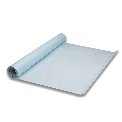 Korean Traditional Mulberry Paper, Colored Hanji Paper Roll, Natural Fiber Texture, Unyong (Sky blue, 10.4" x 787.4") - color: Sky blue, size: 10.4" x 787.4"
