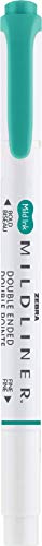 Zebra Pen MILDLINER No Bleed Highlighter, Summer Green, Dual Tip, 12-Pack - color: Summer Green