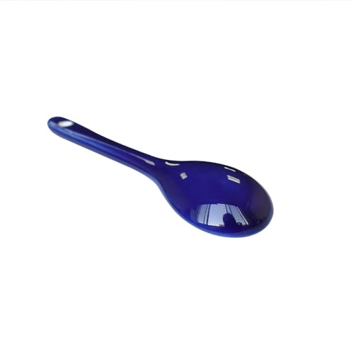 Dark Blue 6 pcs Porcelain Egg Spoons Ceramic Spoons 4.7 inch Coffee Dessert Yogurt Tea Milky Tea - style: Dark Blue