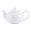 RSVP International Stoneware Teapot Collection, Microwave and Dishwasher Safe, 16 oz, White - color: White, size: 16 oz
