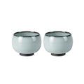 KAMMAK Japanese Tea Cups, 4 Oz Small Handmade Ceramic Teacups, Set of 2 - style: Imperial Kiln-Meditation