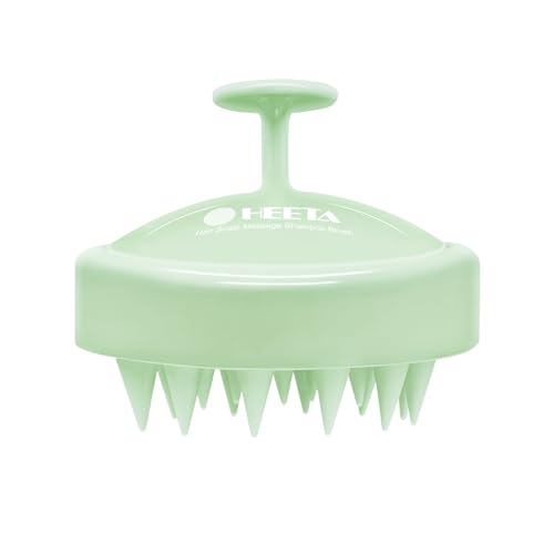 HEETA Scalp Massager Hair Growth Scrubber for Dandruff Removal Hair Care - color: Lime Green