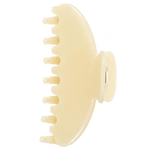 Luxury Light Hair Claw Clip Premium Acetate Strong Hold 4 Inch (Vanilla Cream) - color: Vanilla Cream