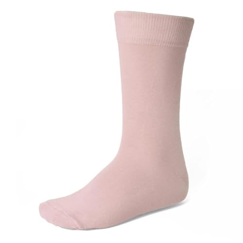 tiemart Men's Socks, Fits Men's Shoe Sizes 8-12 - color: Blush Pink Solid