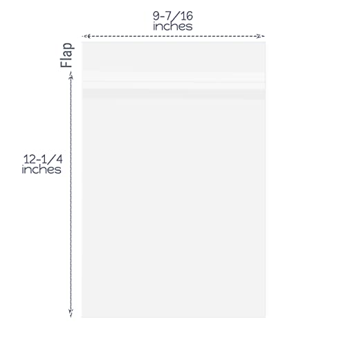 Golden State Art 9"x12" Acid-Free Crystal Clear Storage Sleeves,200 Pack - size: 9x12