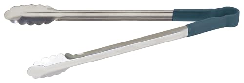 Winco 16" Blue Serving Tongs with Non-Slip Handle - size: 16"