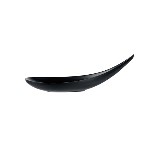Restaurantware Black Melamine Teardrop Tasting Spoon, 4.3 In, 10 Pack - color: Black