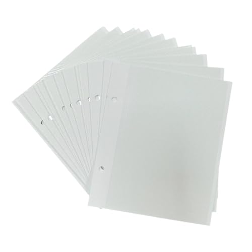 50 Sheets White Recipe Cards Protectors,Photo Album Refill Pages 4x6 Inch