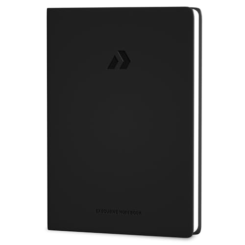 Nextnoid Lined Notebook Journal for Men - 120 GSM Thick Paper - 160 Pages - A5 Hardcover Notebook for Work - Ideal for Writing, Journaling, and Note-Taking (Black) - color: Black, style: Lined 160 Pages