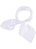 SATINIOR Square Neck Scarf Women - color: White, size: 23.6 x 23.6 inches