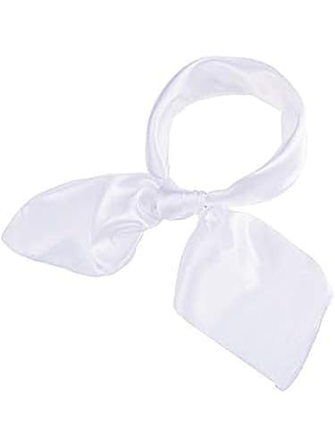 SATINIOR Square Neck Scarf Women - color: White, size: 27.56 x 27.56 inches