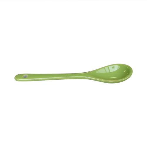 6 pcs Porcelain Egg Spoons Tea Spoon Ceramic Spoons 4.7 inch Coffee Dessert Yogurt Tea Milky Green - style: Green