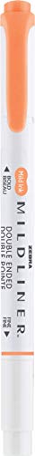 Zebra Pen MILDLINER No Bleed Highlighter, Apricot Color, Dual Tip, 12-Pack - color: Apricot