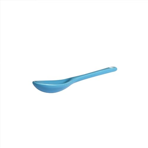 Light Blue 6 pcs Porcelain Egg Spoons Ceramic Spoons 4.7 inch Coffee Dessert Yogurt Tea Milky Tea - style: Light Blue
