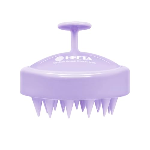 HEETA Scalp Massager Hair Growth Scrubber for Dandruff Removal Hair Care - color: Light Purple