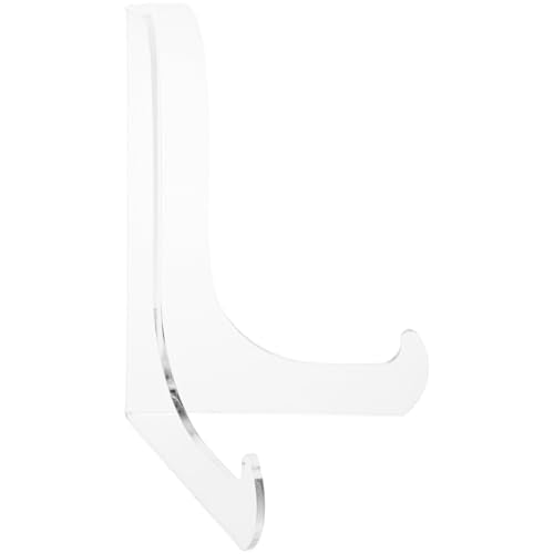 Plymor Clear Acrylic 60-Degree Angle Easel With Shallow Support Ledges, 6" H x 4.5" W x 3.5" D - size: 6" x 4.5" x 3.5"