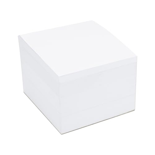 Hygloss Note Paper Cube - 3" Square Non-Sticky Memo Pad - 500 Sheets in White Color - Note Cubes - Perfect for Office & School Supplies - color: White, size: 3" x 3", 500 Sheets