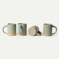 MORA Medium Mugs Set of 4, 16oz Ceramic Pottery Latte Mugs/Coffee Cups - Microwave and Dishwasher Safe - Thyme - color: Thyme