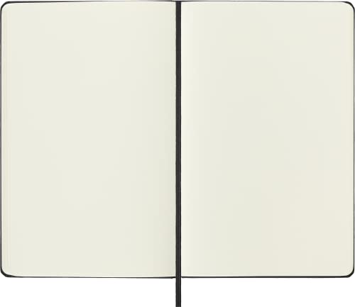 Moleskine Classic Notebook, Large, Plain, Black, Hard Cover (5 x 8.25)