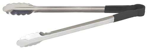 Winco 16" Black Serving Tongs with Non-Slip Handle - size: 16-Inch