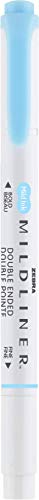 Zebra Pen MILDLINER No Bleed Highlighter, Blue Color, Dual Tip, 12-Pack - color: Blue