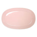 Paris Hilton Oval Ceramic Serving Platter with Heart Rim Detailing, Iconic Stoneware for Entertaining & Display, 17x11 Inches, Pink
