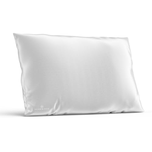 Mulberry Silk Pillowcase for Hair and Skin, 22 Momme 100% Silk - color: Silver Pillowcase