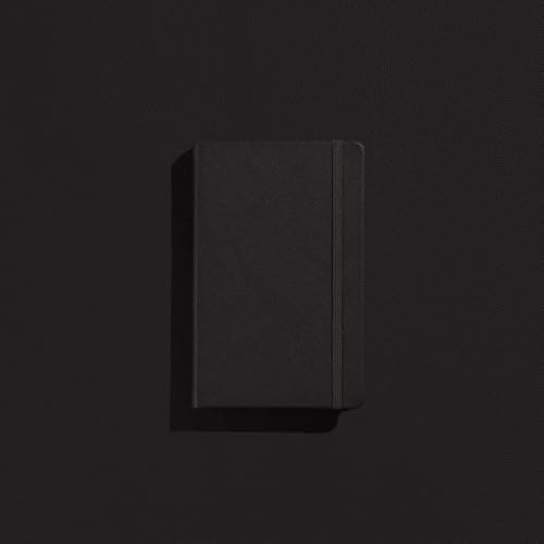 Leather Pocket Notebook, Writing Journal, Midnight Black - color: Midnight Black, size: Pocket