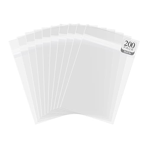 Golden State Art 5"x7" Acid-Free Crystal Clear Storage Sleeves,200 Pack - size: 5x7