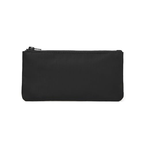 Slim Pencil Case Small Pencil Pouch Pen Case (Canvas Beige) - color: Beige