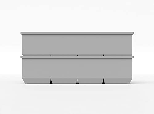 Ice Cube Molds, 2 Pack Silicone Trays for 8 Large Square Cubes - color: Gray