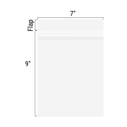 Golden State Art 7x9 Inch Crystal Sealed Clear Plastic Sleeves,100 Pack - size: 7 x 9