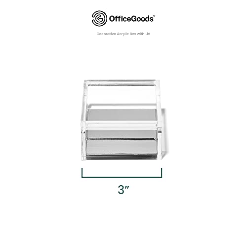 OfficeGoods Acrylic Desk Organizer with Silver Base, Small - color: Silver, size: Small