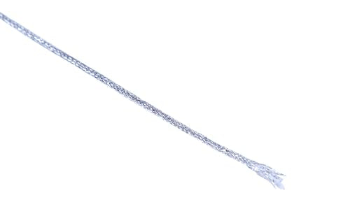 KONMAY 0.8mm Metallic Silver Nylon Bracelet Cord with Case for Bracelets,50 Yards Silver Ornament String for Jewelry Making, Gift Wrapping,Hanging, Crafting - color: Metallic Silver, size: Braided 0.8mm