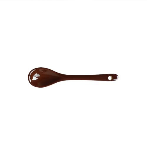 Brown 6 pcs Porcelain Egg Spoons Ceramic Spoons 4.7 inch Coffee Dessert Yogurt Tea Milky Tea - style: Brown
