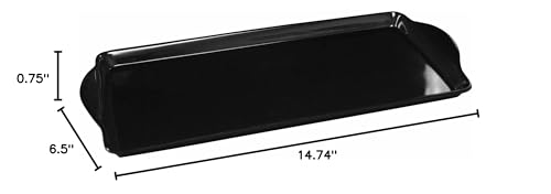 Calypso Basics, Sandwich Melamine Tidbit Tray, Black, (06100) - color: Black, size: 14.7" x 6.5" x 0.8"