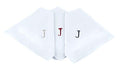 Initial Handkerchief for Men, Monogrammed Boxed 3 Piece Set,100% Cotton - color: J Initial
