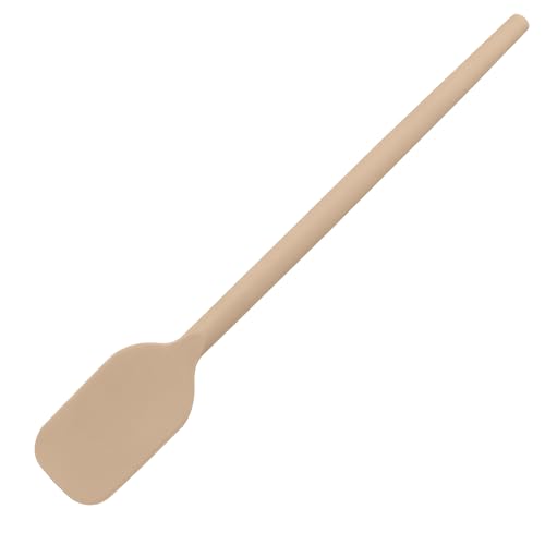 Extra Long Small Silicone Spoon, 14 inch (35cm) Mini Spatula with Metal Core, Heat Resistant Kitchen Tool for Eating, Stirring, Spreading - Dark Gold - color: Dark Gold