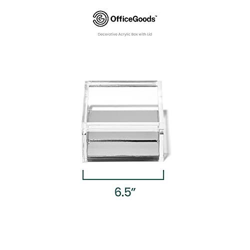 OfficeGoods Acrylic Desk Organizer with Silver Base, Extra Large - color: Silver, size: X-Large