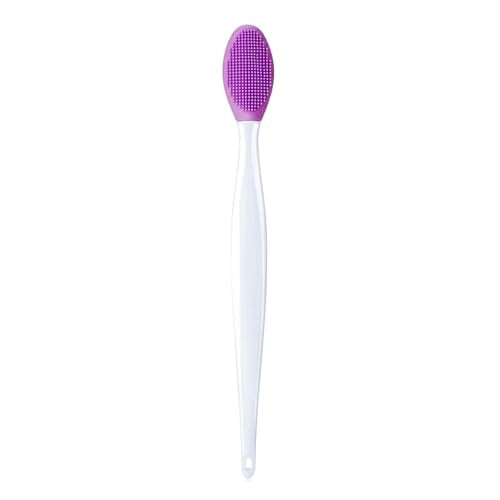 Double-Sided Silicone Facial Cleansing Brush – Exfoliating Blackhead Remover Tool for Deep Pore Cleaning and Gentle Skin Massage(Red) - color: Red