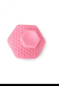 Hexagonal Silicone Face Scrubber, Manual Facial Cleansing Brush, Pink and Black (Pink) - color: Pink