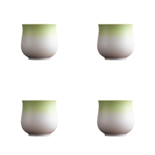 4-Oz Ceramic Espresso Cups Set, Gradient Green, 4 - color: Gradient Green, size: 4