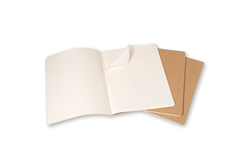 Moleskine Cahier Journal, Soft Cover, Large (5" x 8.25") Ruled/Lined, Black, 80 Pages (Set of 3)