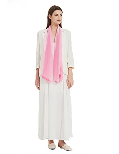 PANTONIGHT Long Chiffon Sheer Scarf Gradient Shaded Colors Lightweight Scarf For Womens - color: Col 701