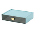 Desktop Storage Drawers, Plastic Countertop Printer Paper Organizer - color: 1 Large Drawer, Cyan