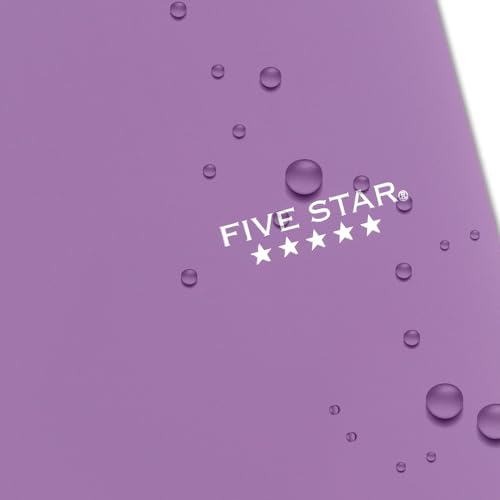 Five Star Spiral Notebook + Study App, 5 Subject, College Ruled Paper, 8-1/2" x 11", 200 Sheets, Fights Ink Bleed, Water Resistant Cover, Amethyst Purple (38748), 1 Count (Pack of 6) - color: Purple, size: 1 Count (Pack of 6)