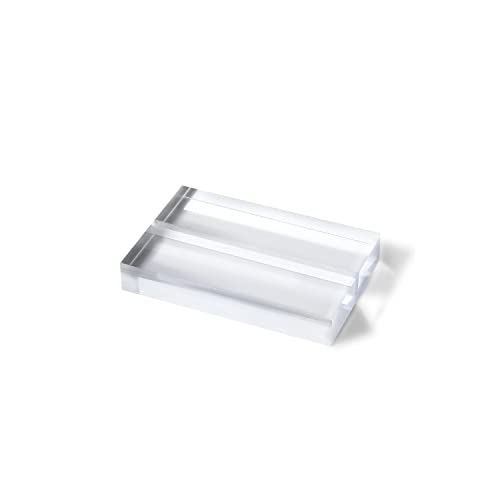 UNIQOOO 3" Clear Acrylic Stand |3mm Slot Wedding Sign Holders, Perfect for Wedding, Table Number, Exhibition, Office, Restaurant, Business, 20 Count